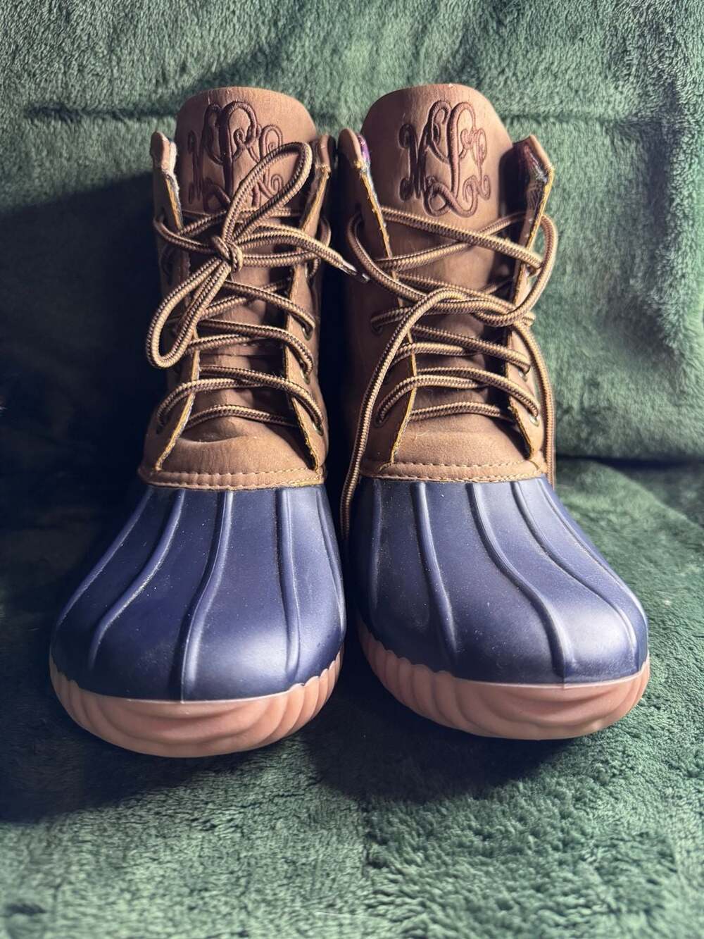 Marleylilly Duck Boots Brown Navy